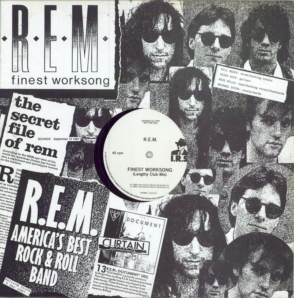 REM Finest Worksong UK Promo 12" vinyl single (12 inch record / Maxi-single) WIRM(T)161