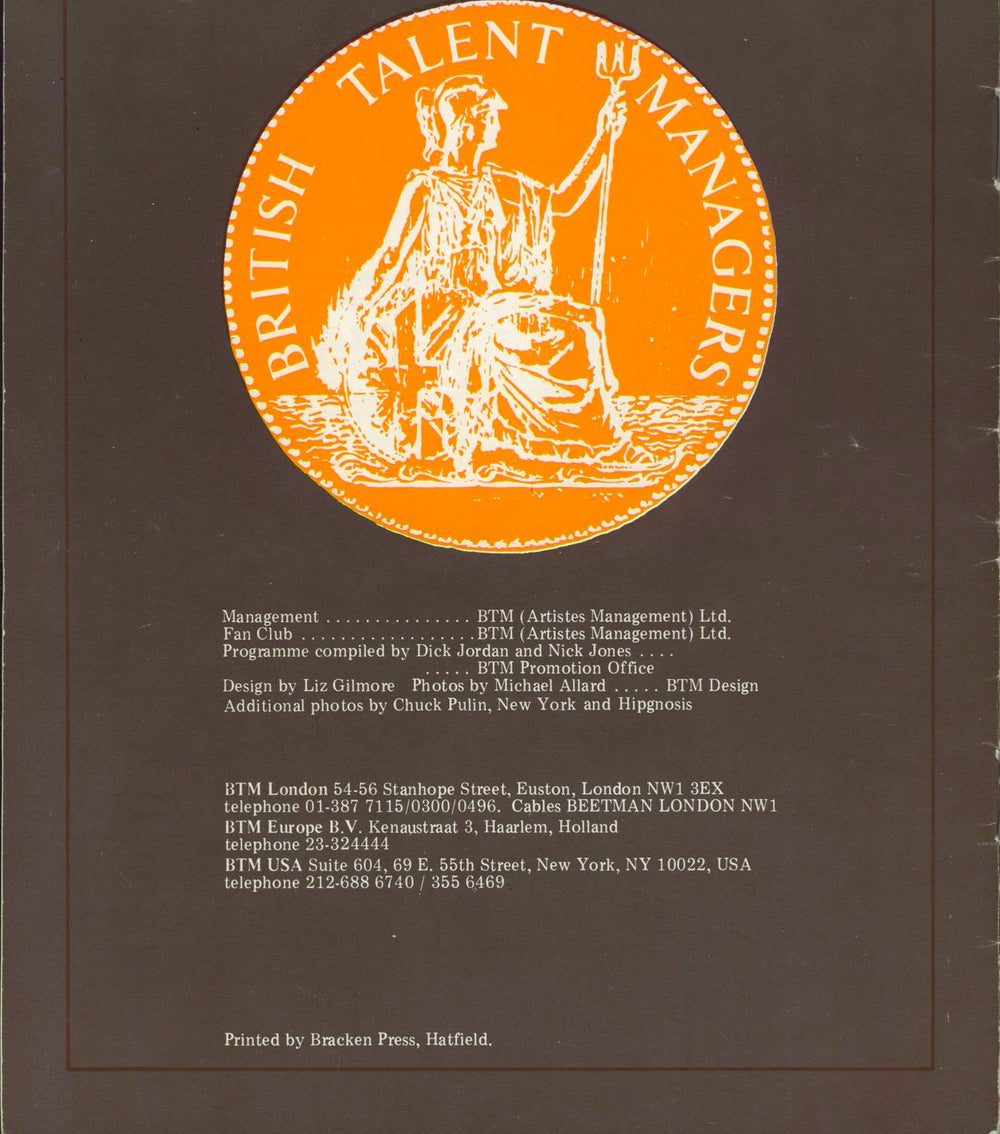 Renaissance In Concert 1975 UK tour programme