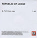 Republic Of Loose Tell More Lies UK Promo CD-R acetate CD-R ACETATE