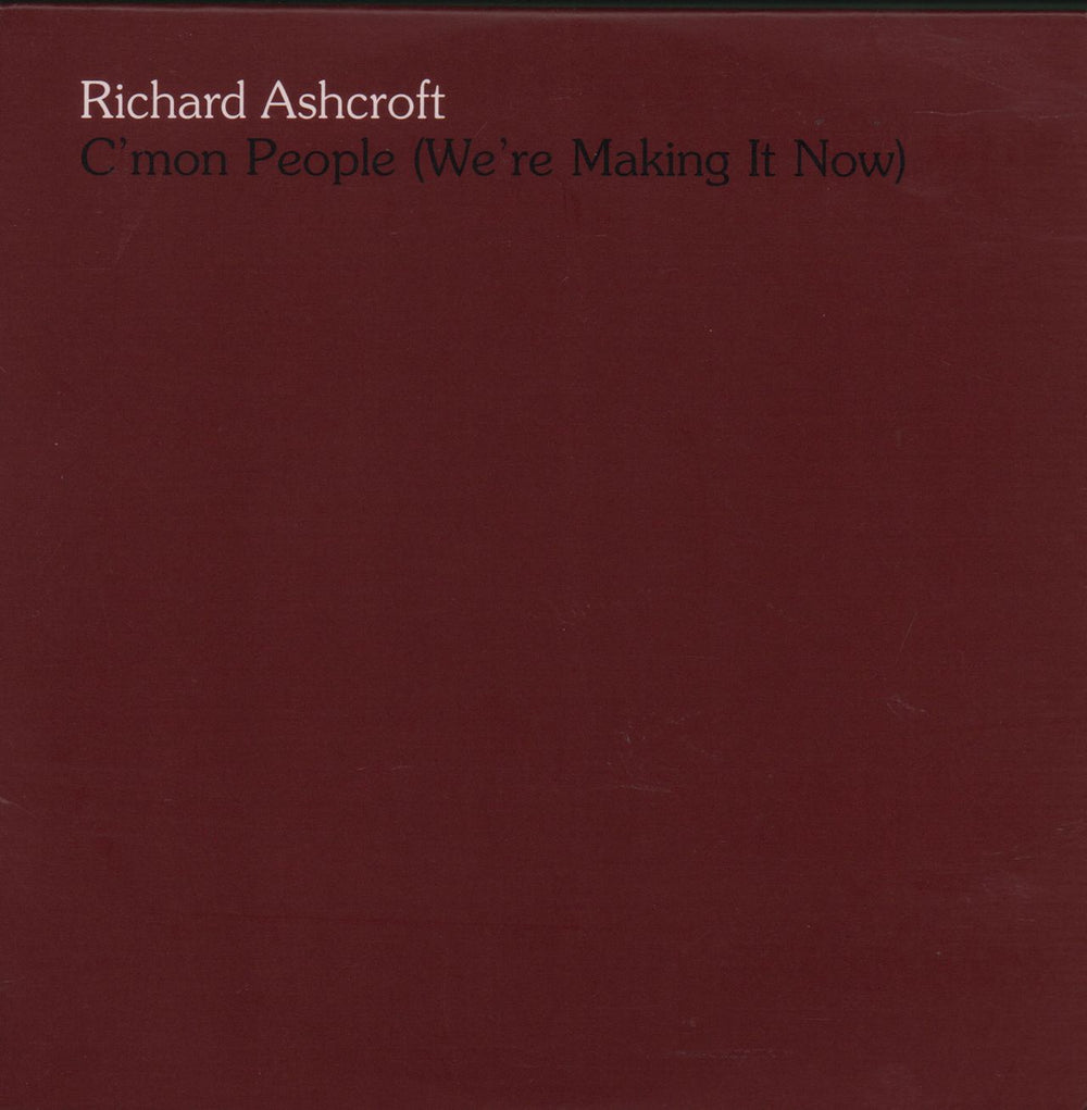 Richard Ashcroft C'mon People UK Promo CD single (CD5 / 5") HUTCDP138