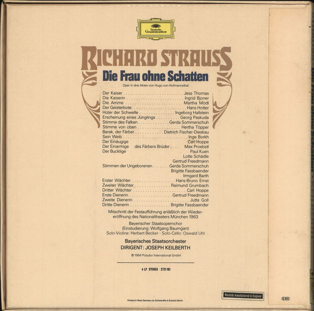 Richard Strauss Die Frau Ohne Schatten UK Vinyl Box Set