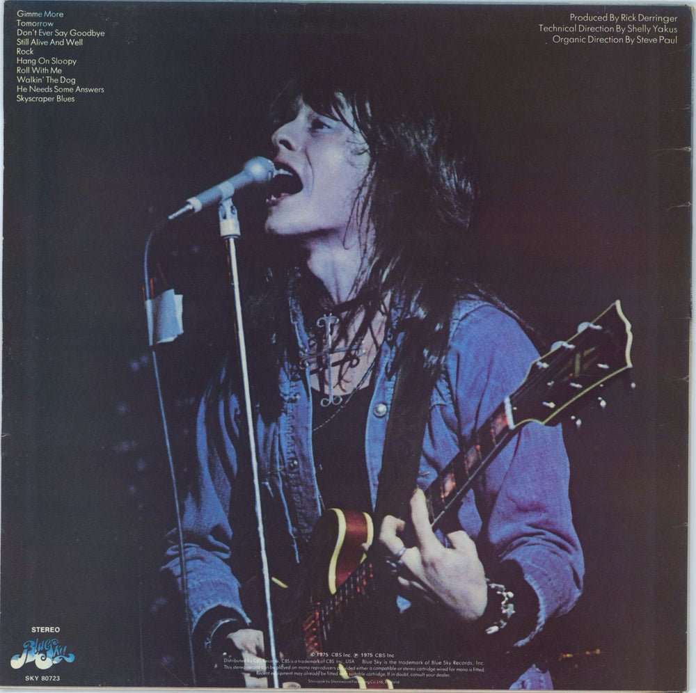 Rick Derringer Spring Fever UK vinyl LP album (LP record)