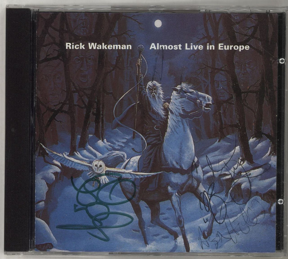 Rick Wakeman Almost Live In Europe - Autographed UK CD album (CDLP) GCD282-2