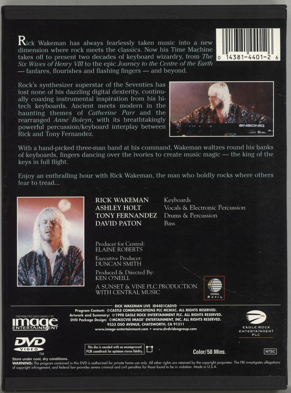 Rick Wakeman Live - Autographed US DVD 014381440126