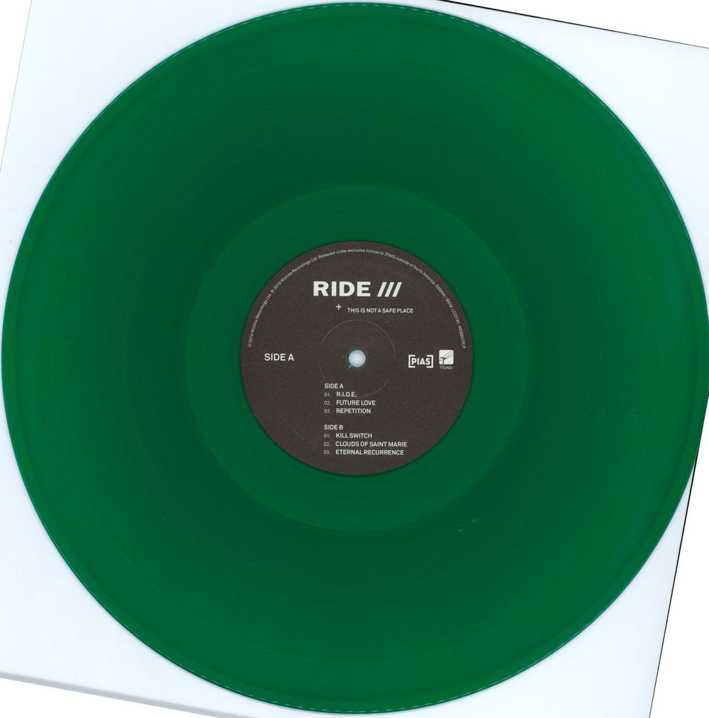 Ride This Is Not A Safe Place - Green Vinyl UK 2-LP vinyl record set (Double LP Album) RID2LTH771707