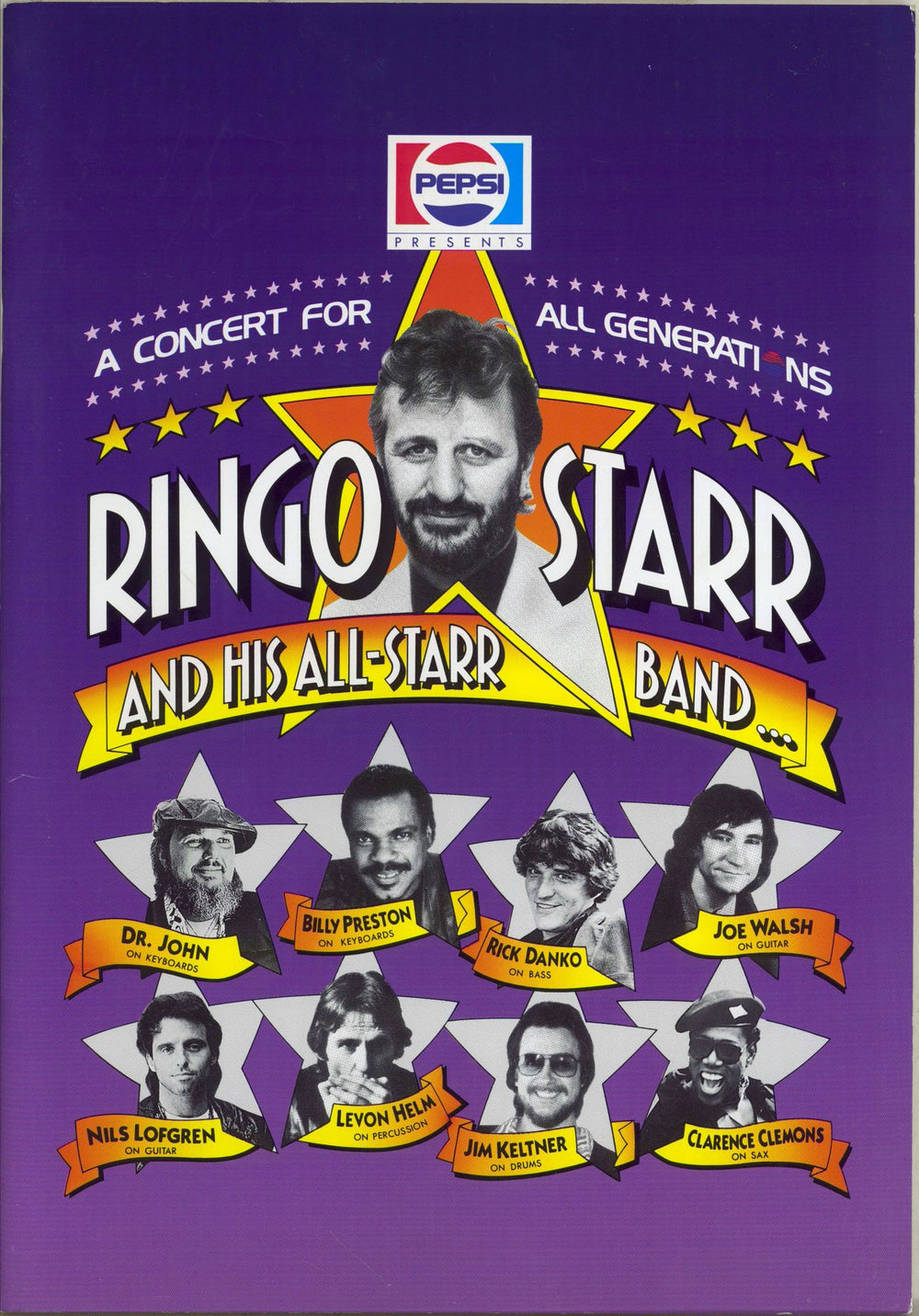 Ringo Starr All-Starr Band Tour 1989 + Ticket Stub Japanese tour programme TOUR PROGRAMME