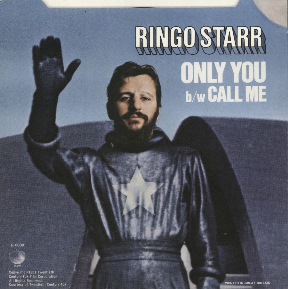 Ringo Starr Only You - P/S UK 7" vinyl single (7 inch record / 45) R6000