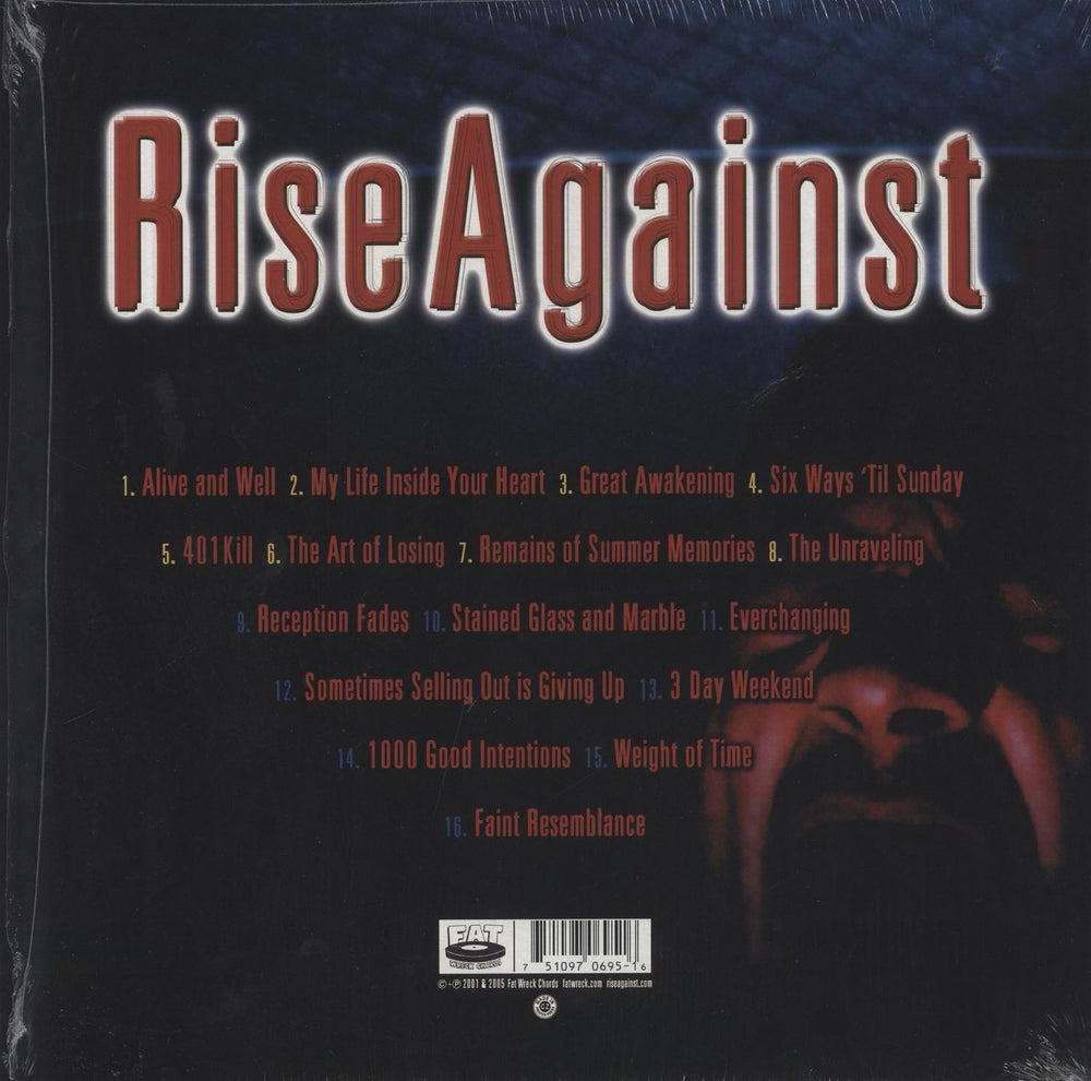 Rise Against The Unraveling US vinyl LP album (LP record) 751097069516