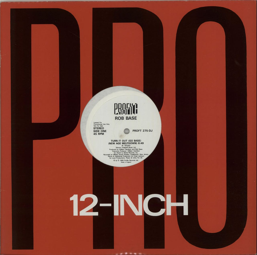 Rob Base & DJ E-Z Rock Turn It Out (Go Base) UK Promo 12" vinyl single (12 inch record / Maxi-single) PROFT275-DJ