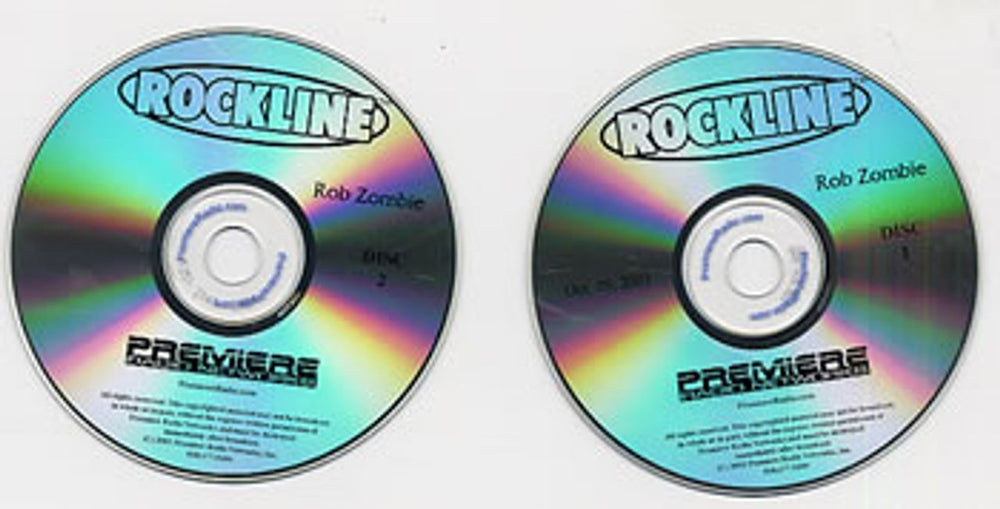 Rob Zombie Rockline US 2 CD album set (Double CD) 29 OCT 2001