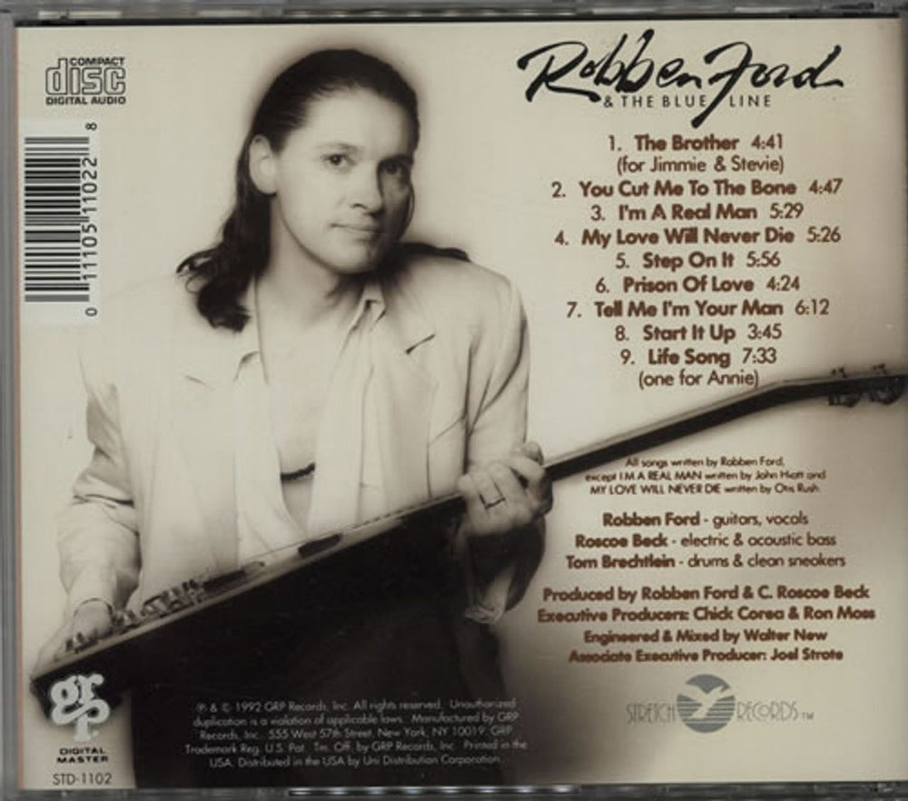 Robben Ford Robben Ford & The Blue Line US CD album (CDLP) RBBCDRO78055