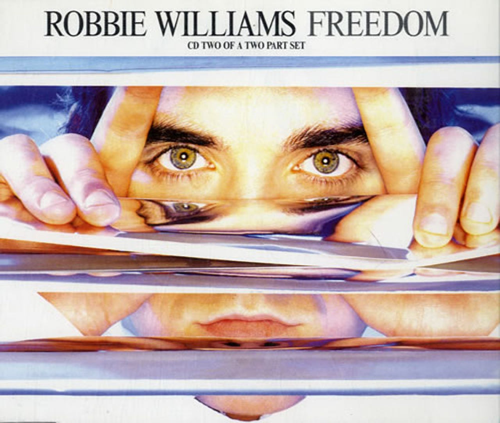 Robbie Williams Freedom + postcards UK 2-CD single set (Double CD single) RWI2SFR362324