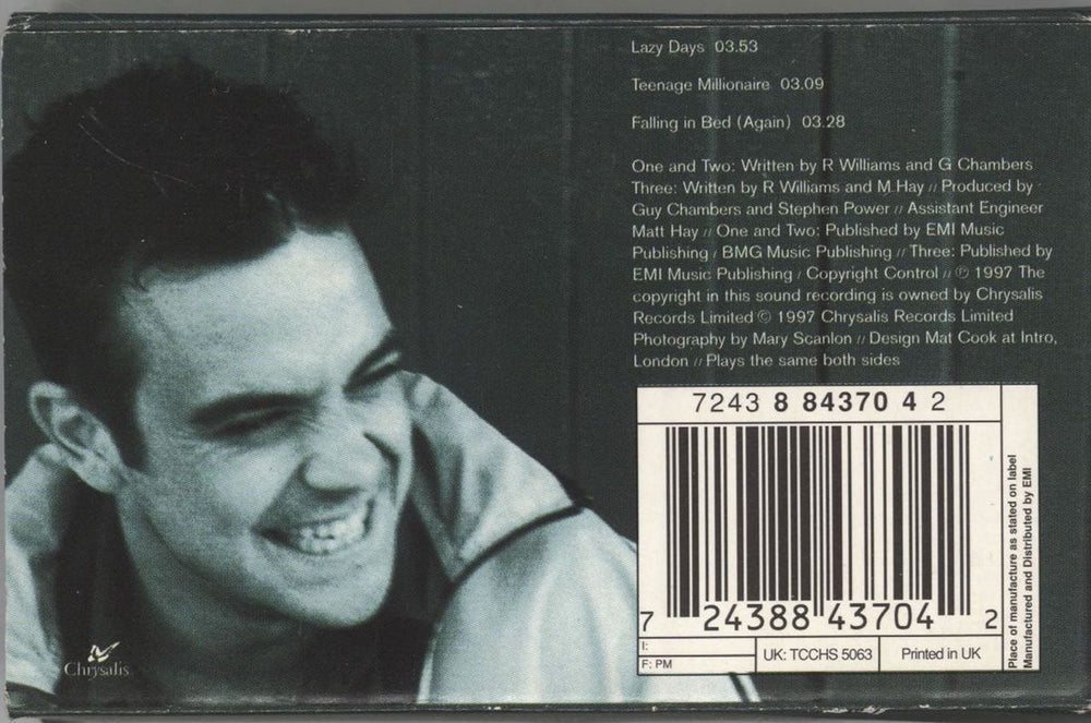 Robbie Williams Lazy Days UK cassette single 724388437042