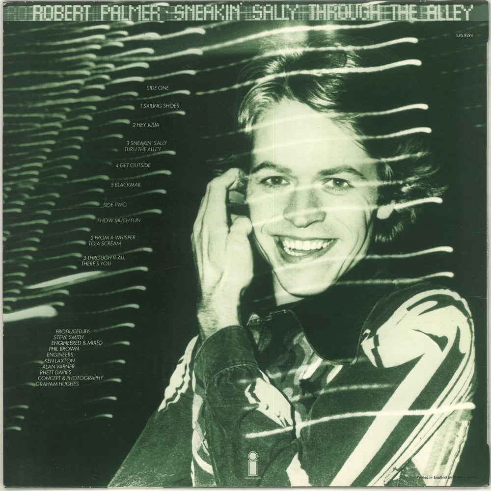 Robert Palmer Sneakin' Sally Through The Alley - 1st UK vinyl LP album (LP record) PLMLPSN245747