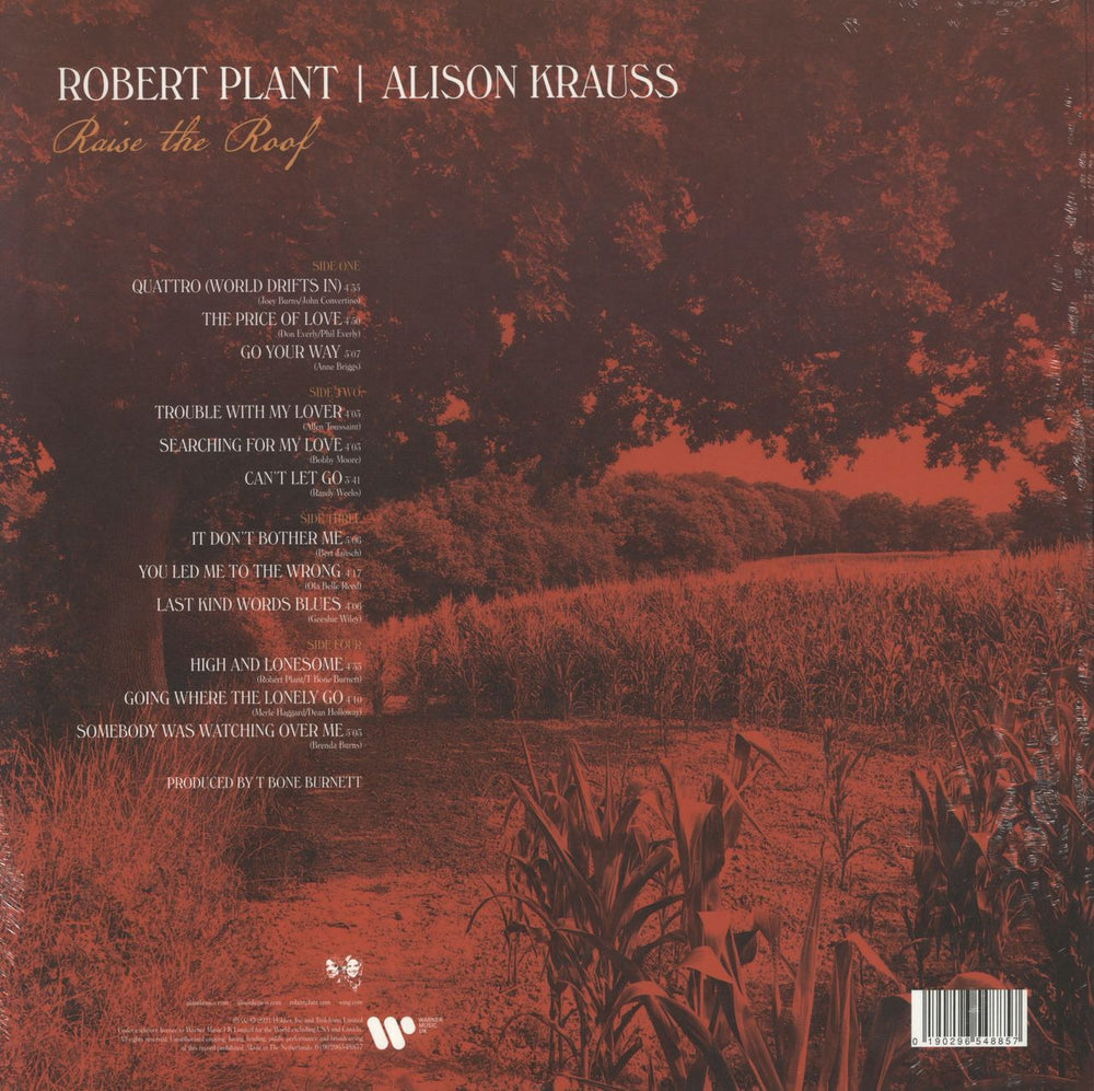 Robert Plant & Alison Krauss Raise The Roof - Red Vinyl - Sealed UK 2-LP vinyl record set (Double LP Album) 190296548857