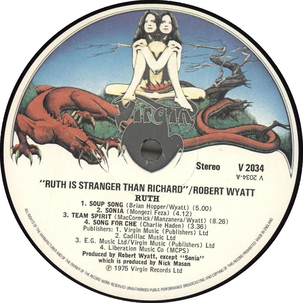 Robert Wyatt Ruth Is Stranger Than Richard UK vinyl LP album (LP record) RWYLPRU564998