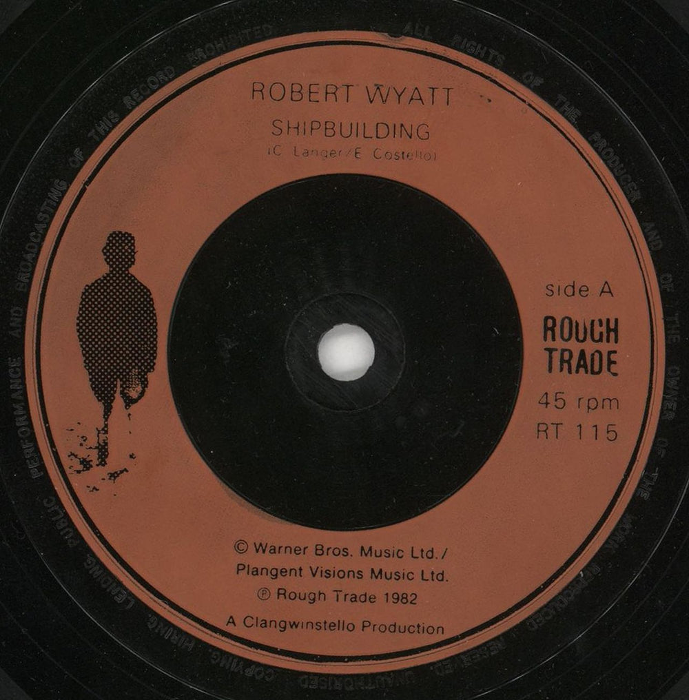 Robert Wyatt Shipbuilding - 1st - Injection + Riv Sleeve UK 7" vinyl single (7 inch record / 45) RWY07SH723312