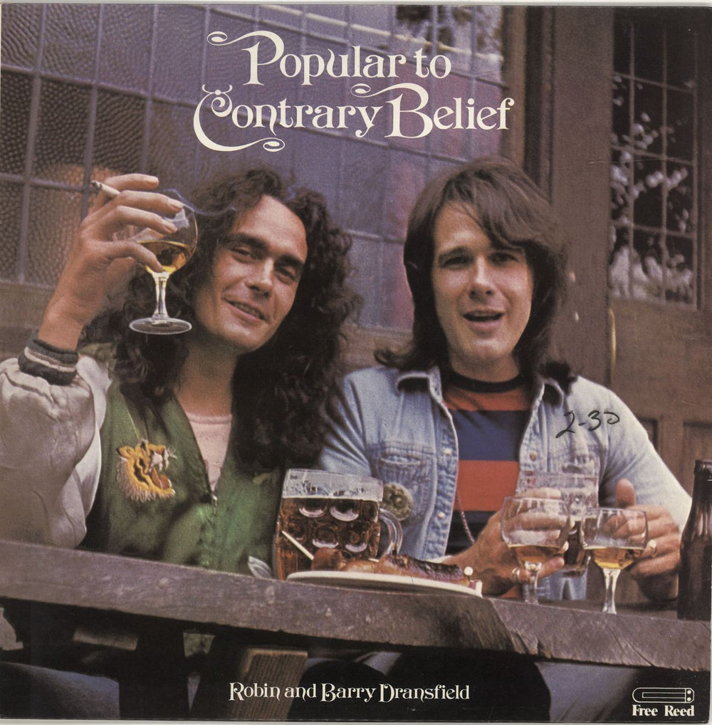 Robin & Barry Dransfield Popular To Contrary Belief UK vinyl LP album (LP record) FRR018