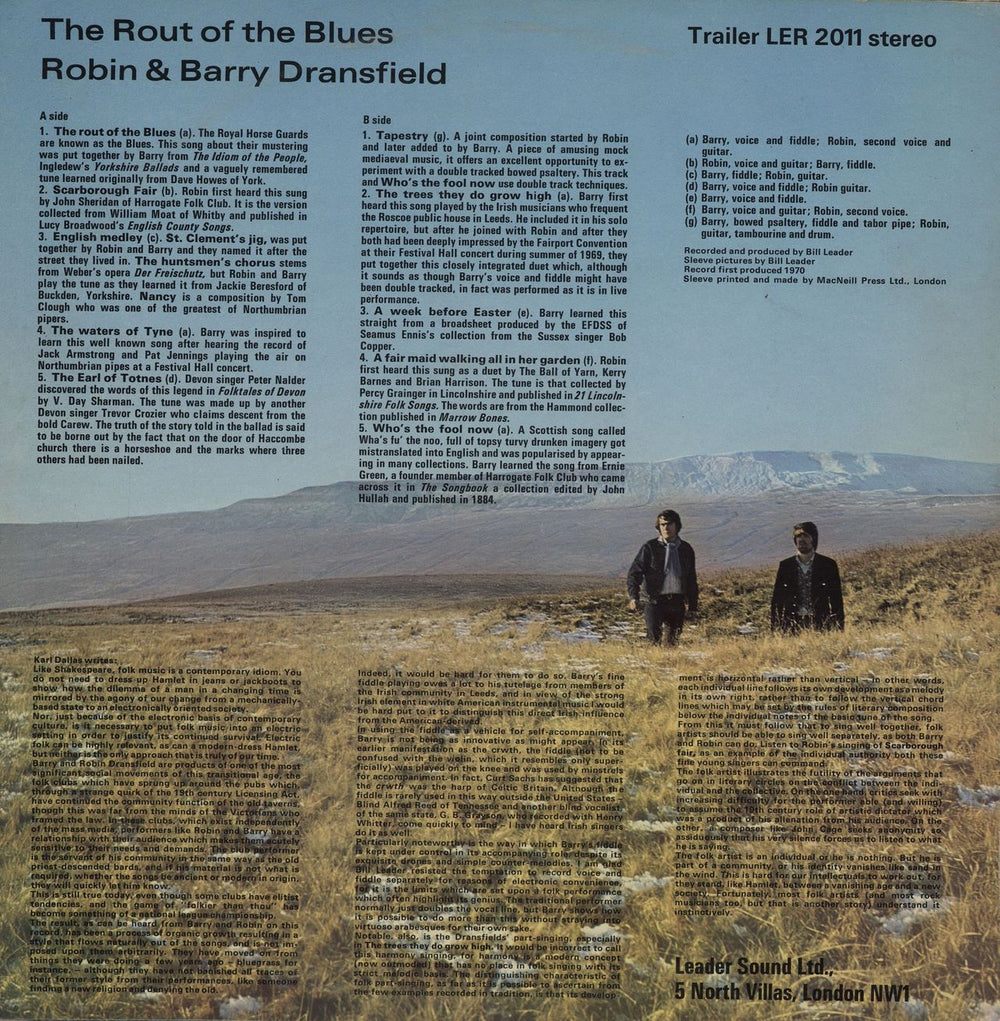 Robin & Barry Dransfield The Rout Of The Blues - 1st UK vinyl LP album (LP record)