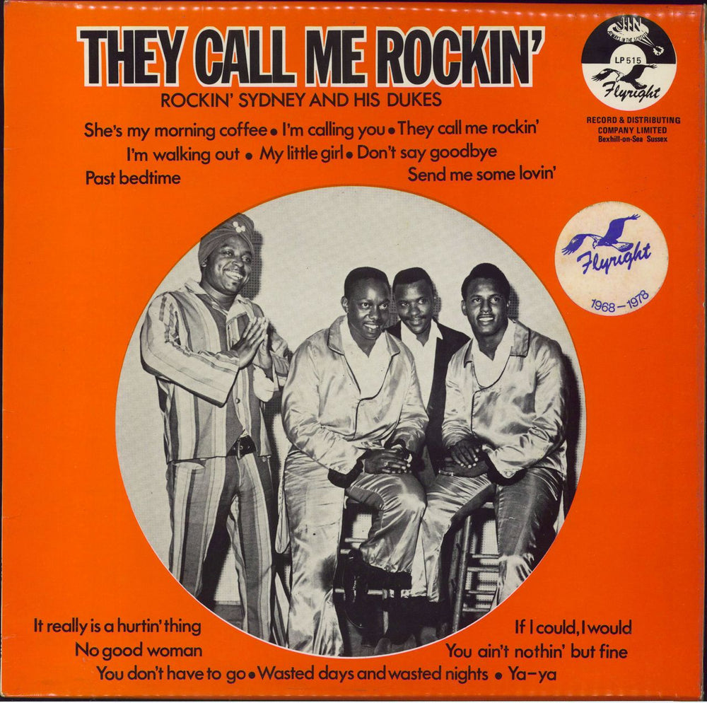 Rockin' Sydney And His Dukes They Call Me Rockin' UK vinyl LP album (LP record) FLYLP515