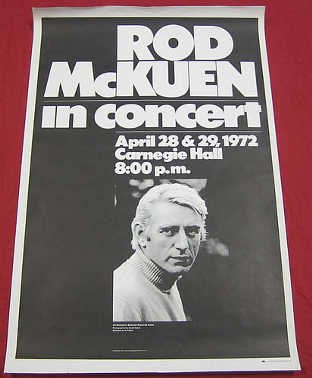 Rod McKuen In Concert US Promo poster PROMO POSTER