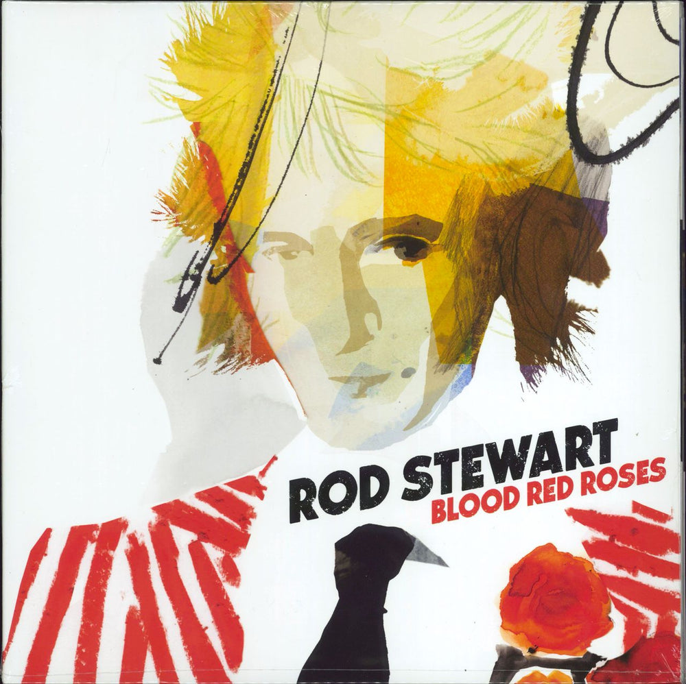 Rod Stewart Blood Red Roses UK 2-LP vinyl record set (Double LP Album) 00602567909736