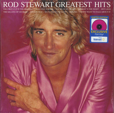 Rod Stewart Greatest Hits - Pink vinyl - Sealed US Vinyl LP