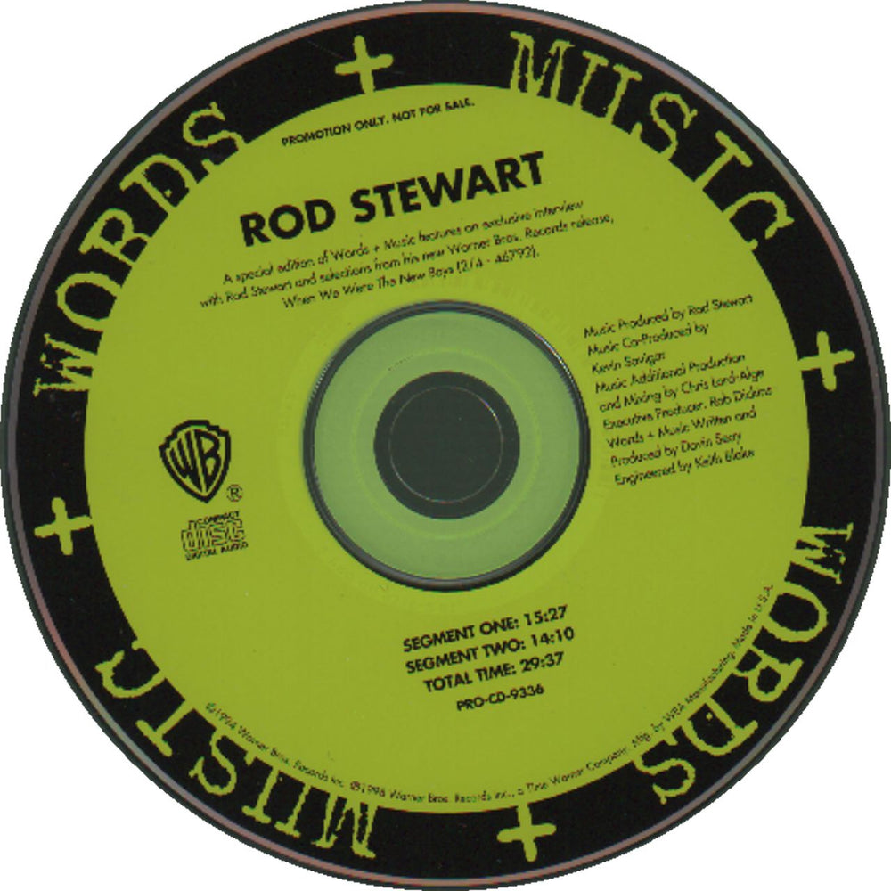 Rod Stewart Words + Music US Promo CD album (CDLP) RODCDWO118232