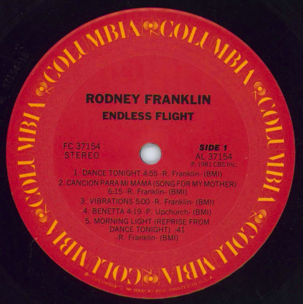 Rodney Franklin Endless Flight US vinyl LP album (LP record) R87LPEN816494