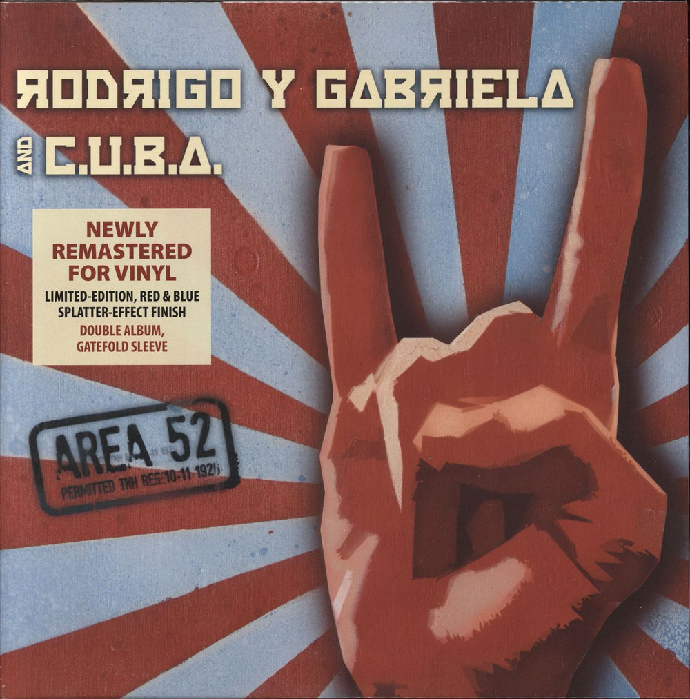 Rodrigo Y Gabriela Area 52: Remastered - Blue & Red Vinyl - Sealed US 2-LP vinyl record set (Double LP Album) RWXLP100