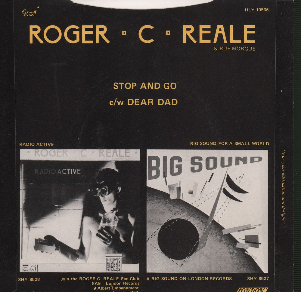 Roger C. Reale Stop And Go UK 7" vinyl single (7 inch record / 45) X6H07ST666629