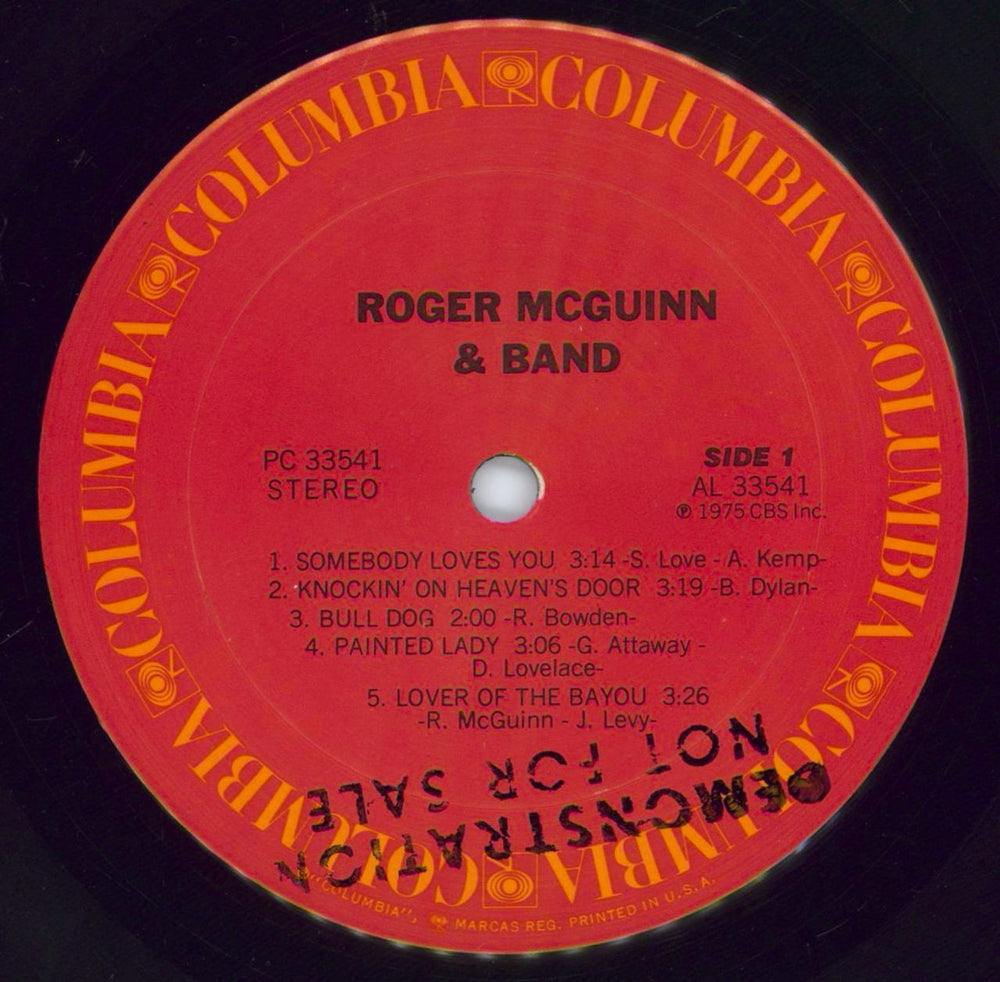 Roger McGuinn Roger McGuinn & Band US vinyl LP album (LP record) MCGLPRO772116