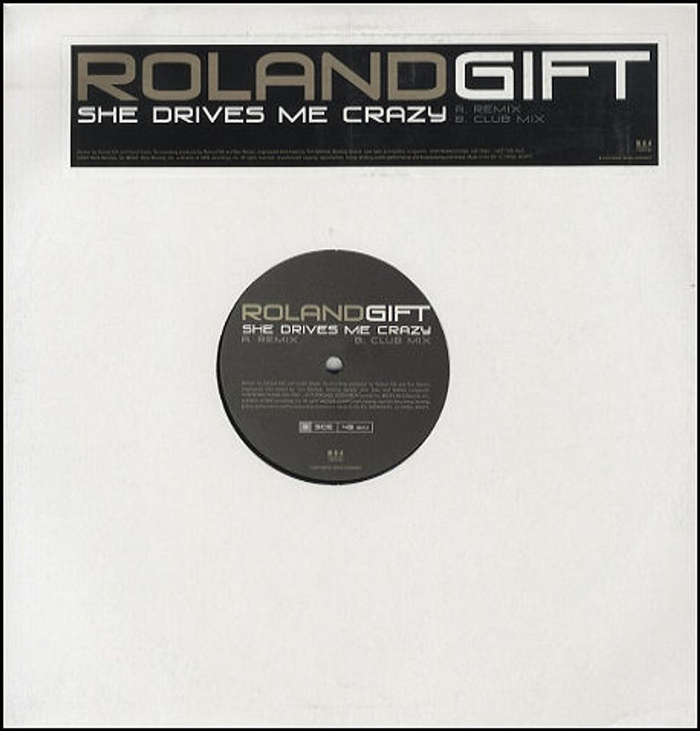 Roland Gift She Drives Me Crazy UK Promo 12" vinyl single (12 inch record / Maxi-single) RGVP1