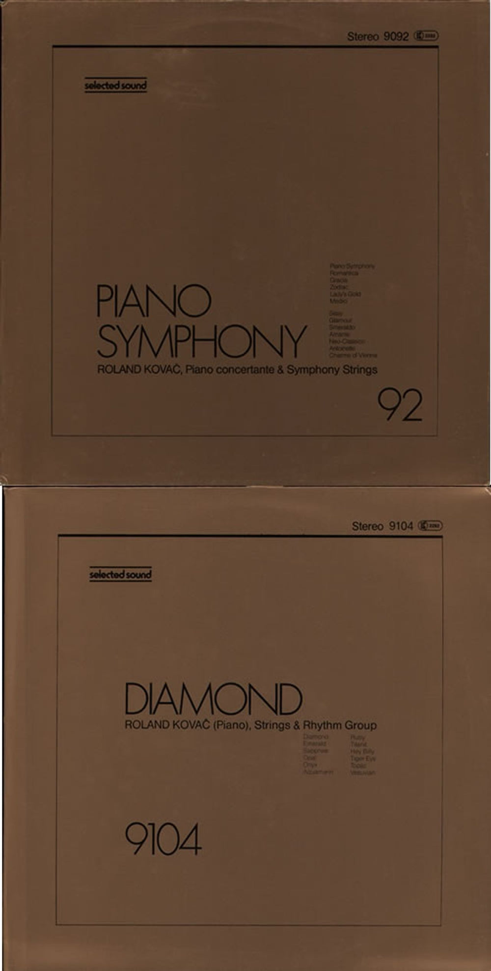 Roland Kovac Helena/ Piano Symphony/ Diamond German 3-LP vinyl record set (Triple LP Album) RZU3LHE612811