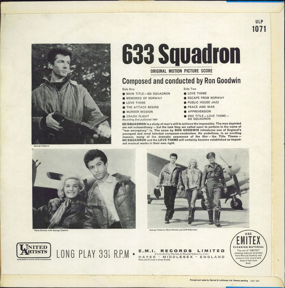 Ron Goodwin 633 Squadron UK vinyl LP album (LP record)