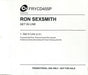 Ron Sexsmith Get In Line UK Promo CD single (CD5 / 5") FRYCD455P