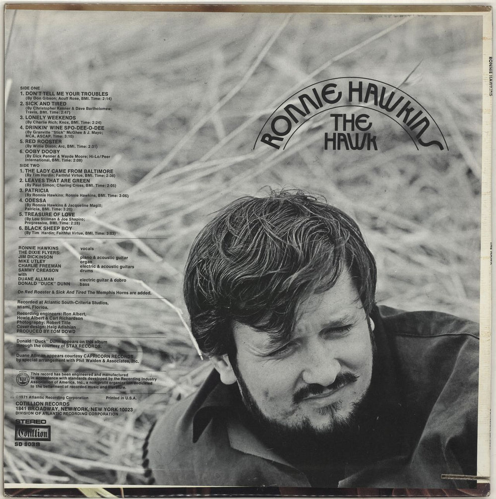 Ronnie Hawkins The Hawk US vinyl LP album (LP record)