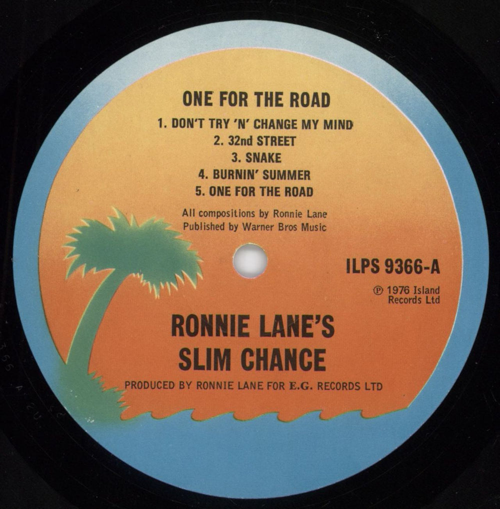 Ronnie Lane One For The Road - EX UK vinyl LP album (LP record) RNLLPON257783