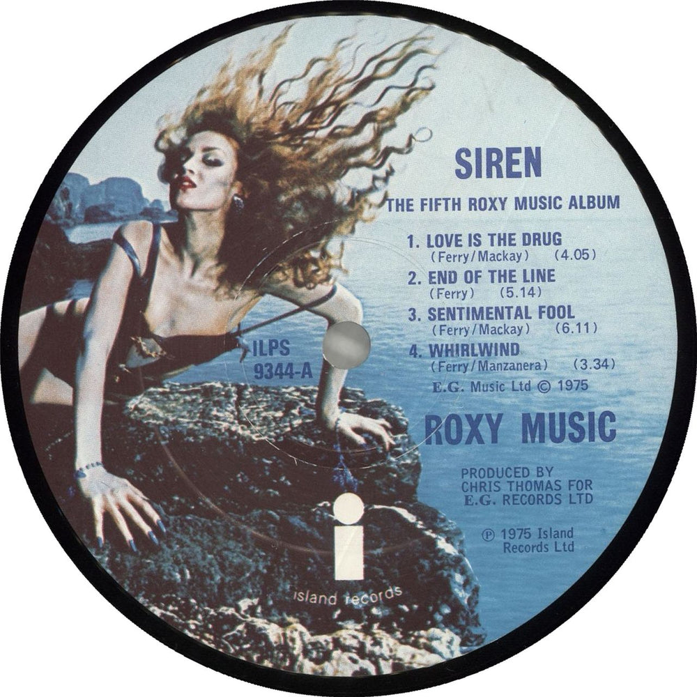 Roxy Music Siren UK vinyl LP album (LP record)