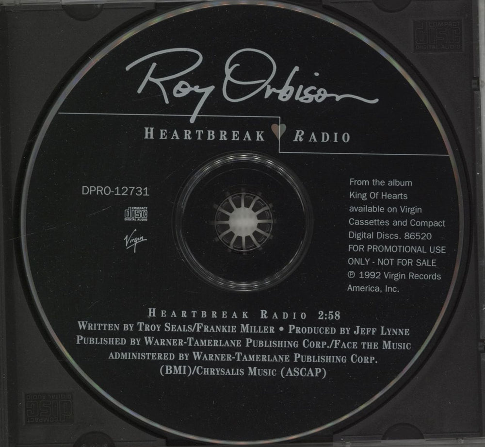 Roy Orbison Heartbreak Radio US Promo CD single (CD5 / 5") RYOC5HE23549