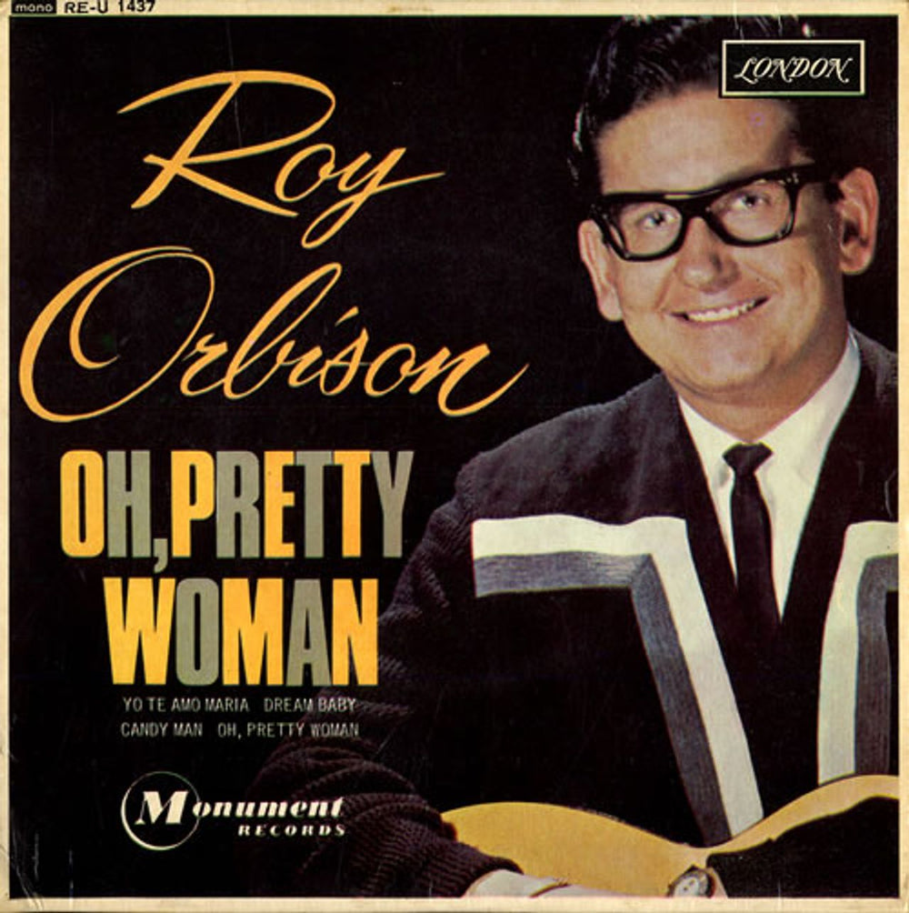 Roy Orbison Oh, Pretty Woman EP - VG+ UK 7" vinyl single (7 inch record / 45) RE-U1437