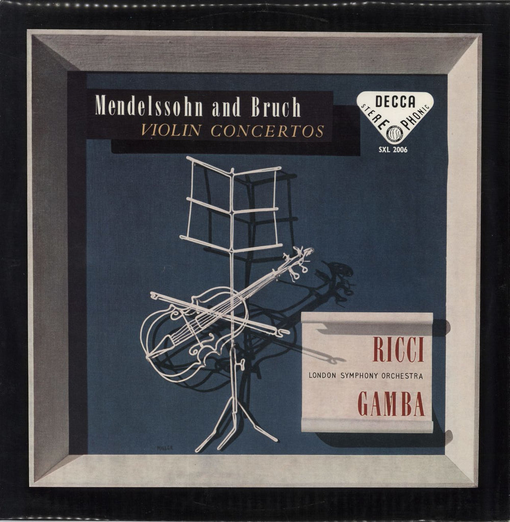 Ruggiero Ricci Mendelssohn And Bruch Violin Concertos - 1st UK vinyl LP album (LP record) SXL2006