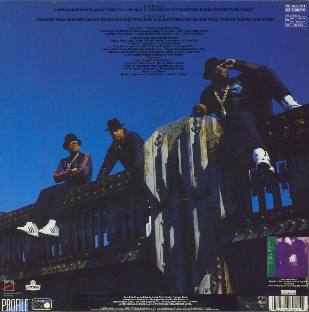 Run DMC Tougher Than Leather Dutch vinyl LP album (LP record) 042282807014