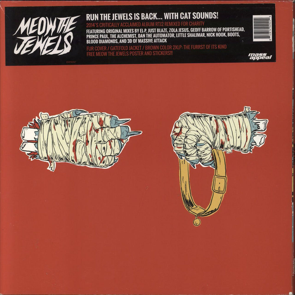 Run The Jewels Meow The Jewels - Tawny Brown Vinyl + Fur Sleeve US 2-LP vinyl record set (Double LP Album) MSAP0025LP