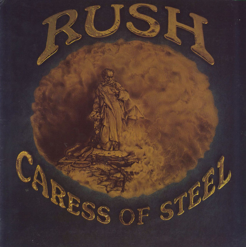 Rush Caress Of Steel US Promo vinyl LP album (LP record) SRM-1-1046