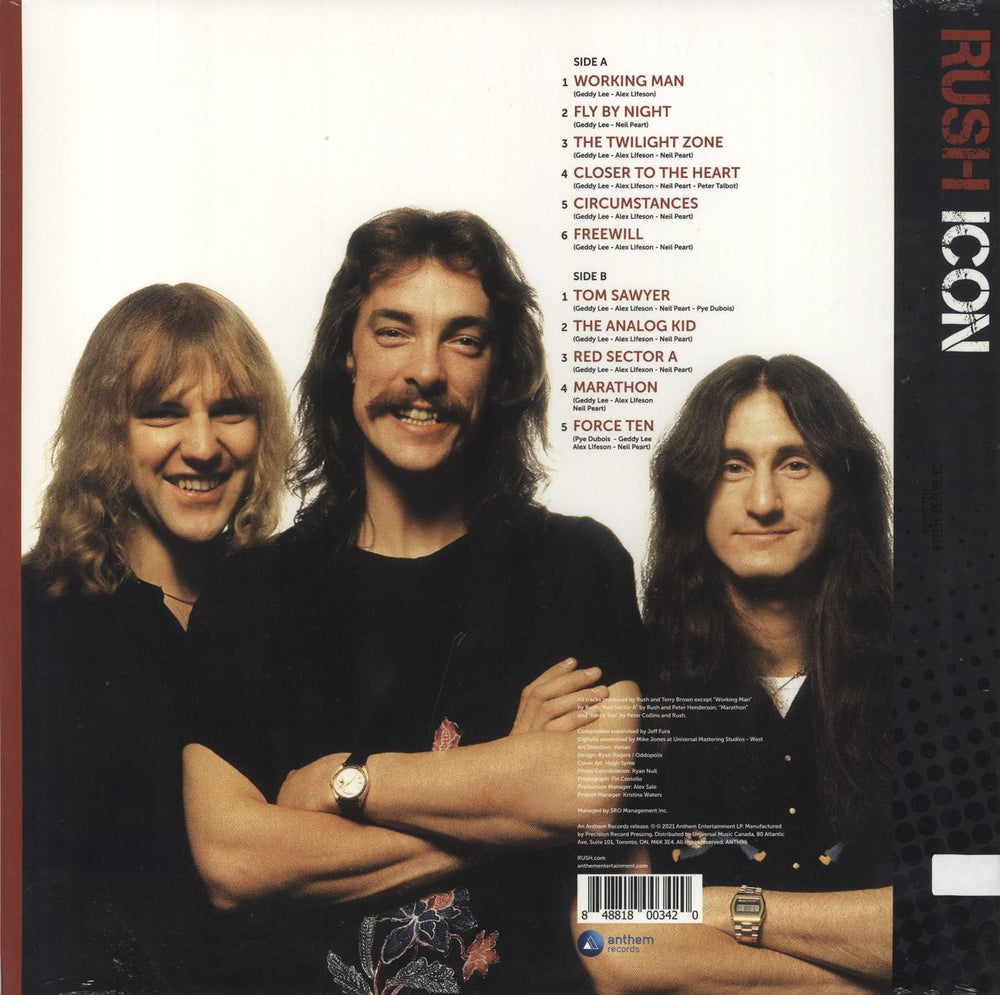 Rush ICON - 180 Gram Clear Vinyl - Sealed Canadian vinyl LP album (LP record) 848818003420