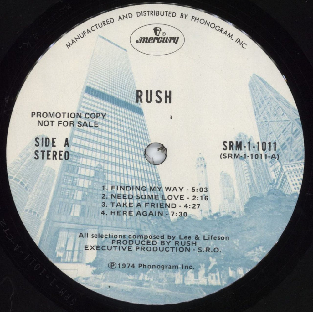 Rush Rush - Promo US Promo vinyl LP album (LP record) RUSLPRU798871