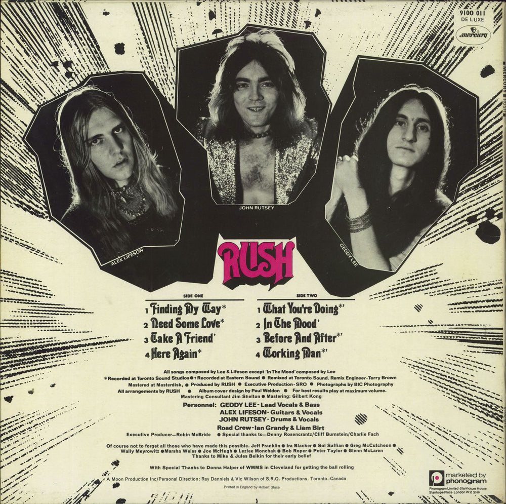 Rush Rush UK vinyl LP album (LP record)