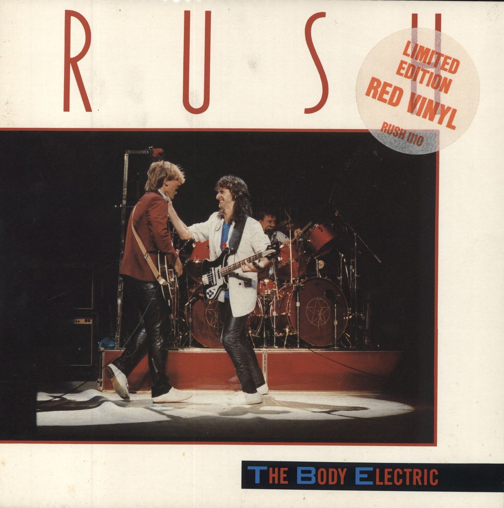 Rush The Body Electric - Red Vinyl - Hype Stickered Sleeve UK 10" vinyl single (10 inch record) RUSH1110