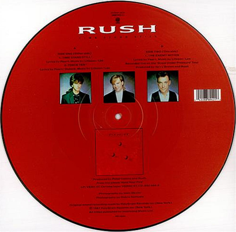 Rush Time Stand Still UK 12" vinyl picture disc (12 inch picture record) RUS2PTI623392